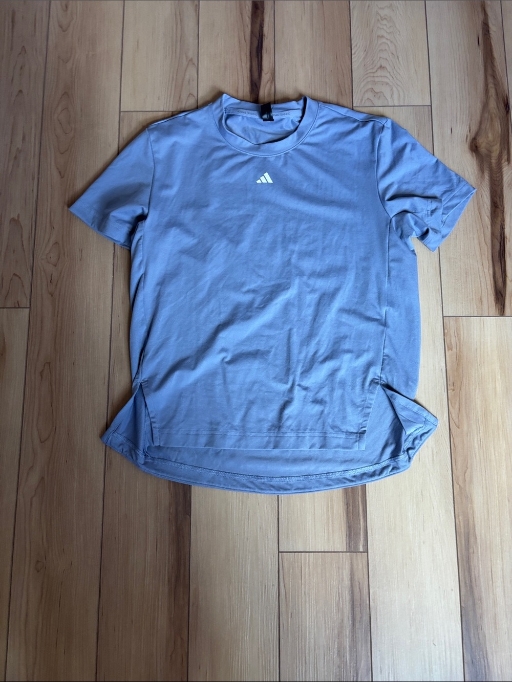 adidas Light Blue Short Sleeve Athletic Tee